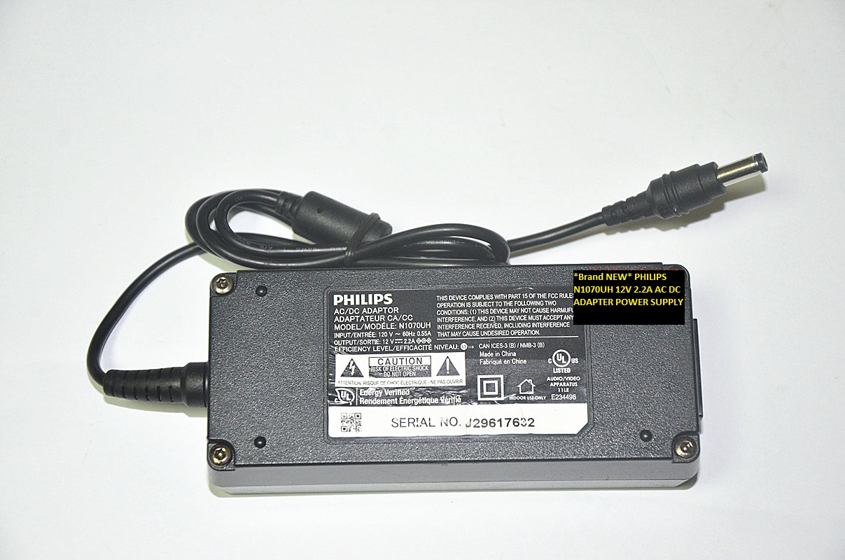 *Brand NEW* 12V 2.2A AC DC ADAPTER PHILIPS N1070UH POWER SUPPLY